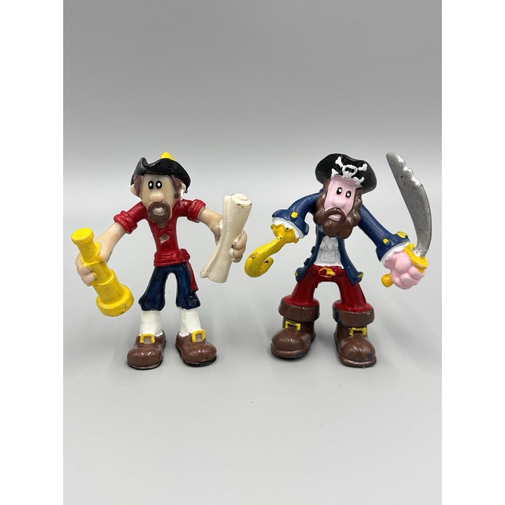 KId Kraft Pirate Cove Ship Replacement Bendable Pirate Figure Toy Lot of 2